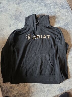 Ariat Black Hoodie with Cream Logo